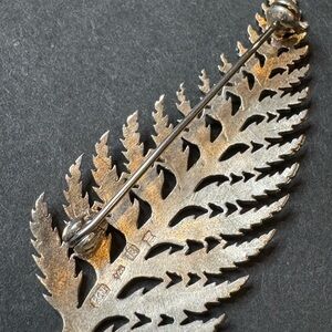 Silver Fern Leaf Brooch